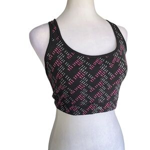 Victoria’s Secret VSX The Player Sports Bra Black Pink White Size Large